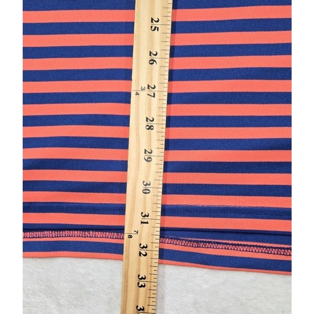 Mens Vineyard Vines Striped Polo Shirt Blue Orange XL - Picture 10 of 10